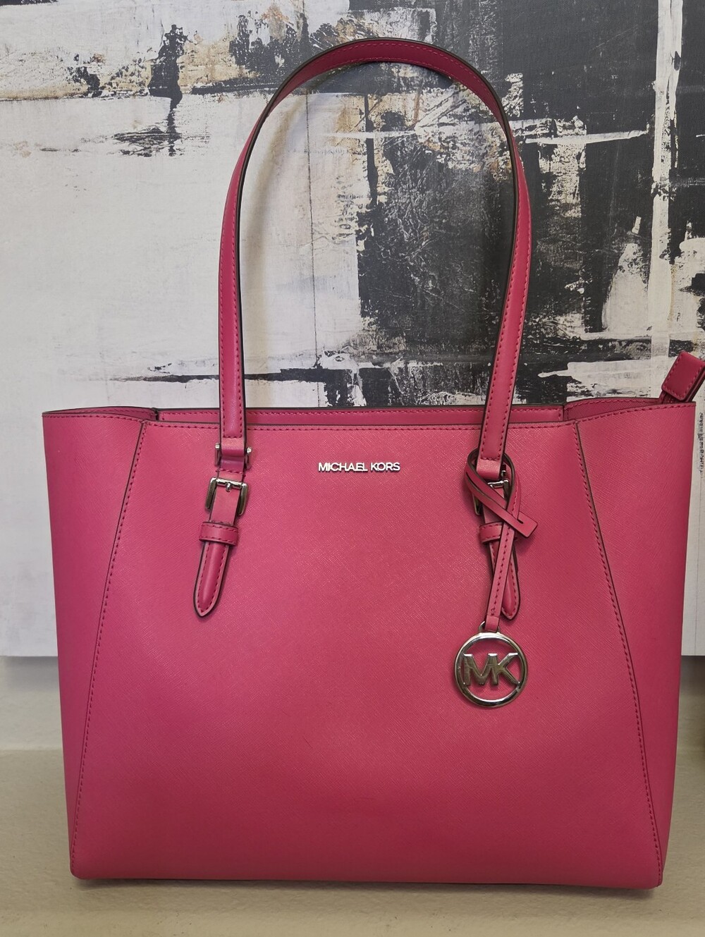 Michael Kors Pink Saffiano Leather Tote Preloved